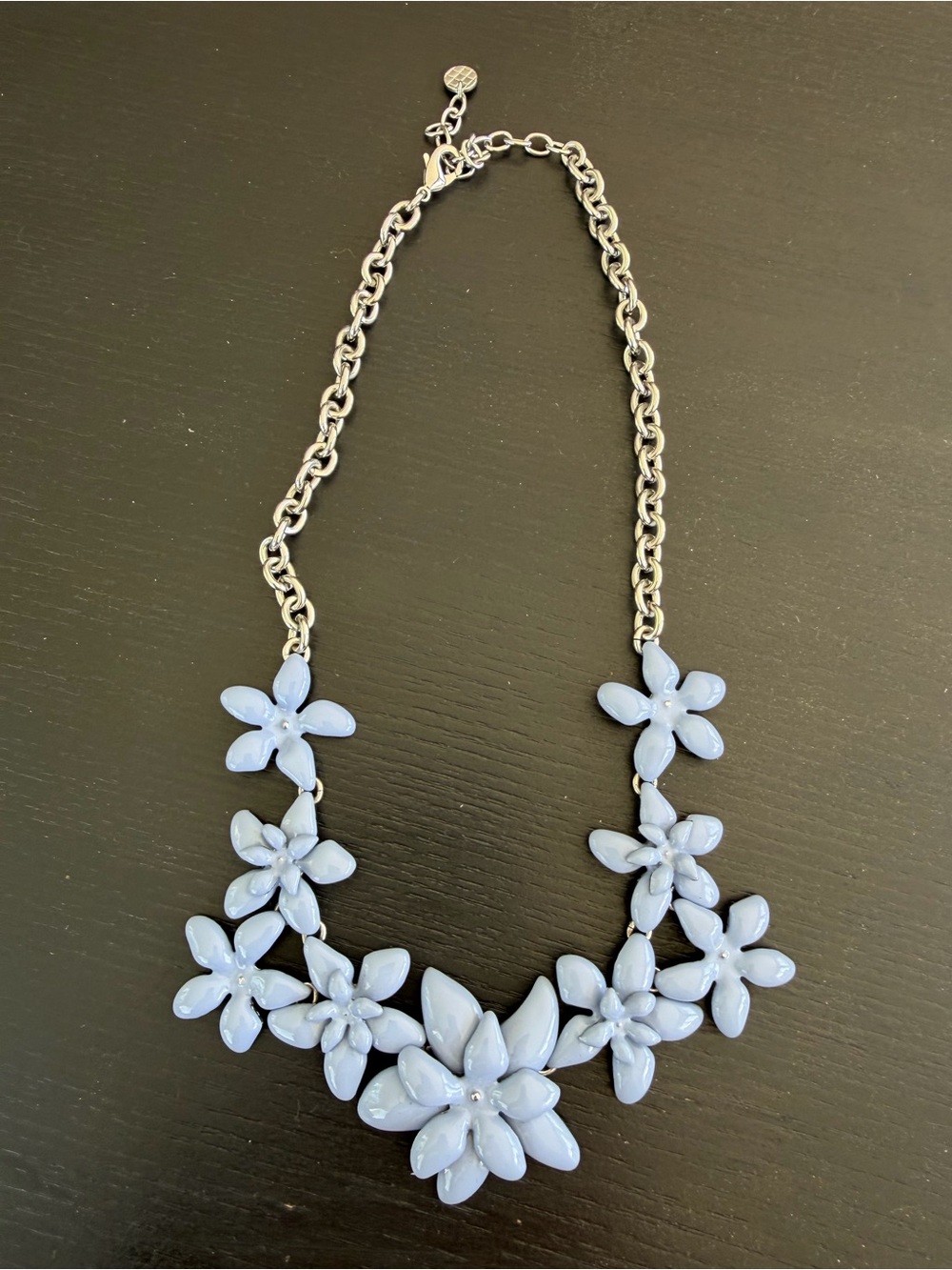 TALBOT- Light Blue Floral Statement Necklace - Women Jewelry
